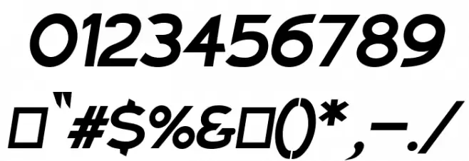 Charger Sport Black Extended Oblique Font OTHER CHARS