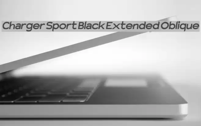 Charger Sport Black Extended Oblique Font examples