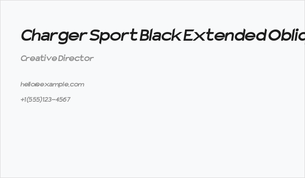 Charger Sport Black Extended Oblique Business Card