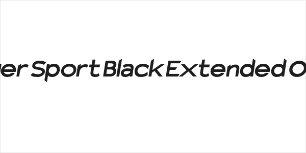 Charger Sport Black Extended Oblique Logo