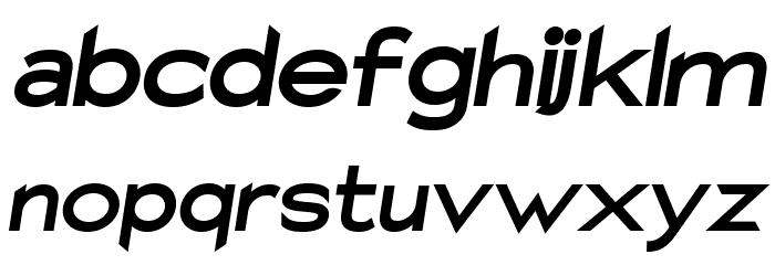 Charger Sport Black Extended Oblique Font LOWERCASE