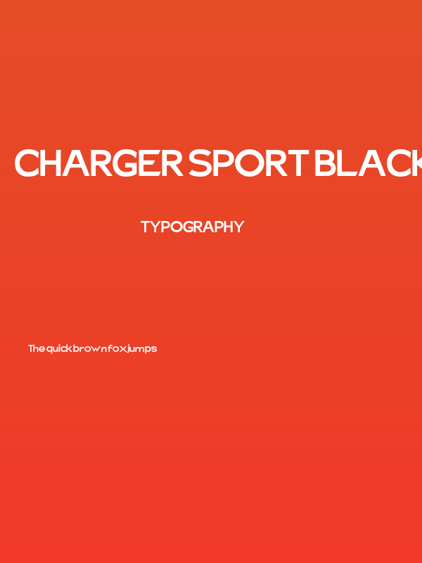 Charger Sport Black Extended Poster