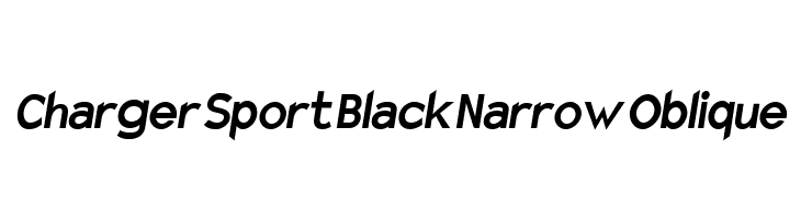 Charger Sport Black Narrow Oblique Font