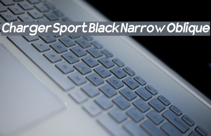 Charger Sport Black Narrow Oblique Font examples