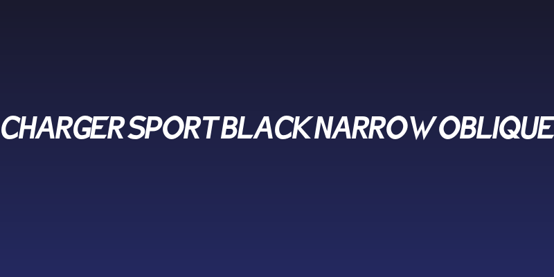 Charger Sport Black Narrow Oblique Social Header
