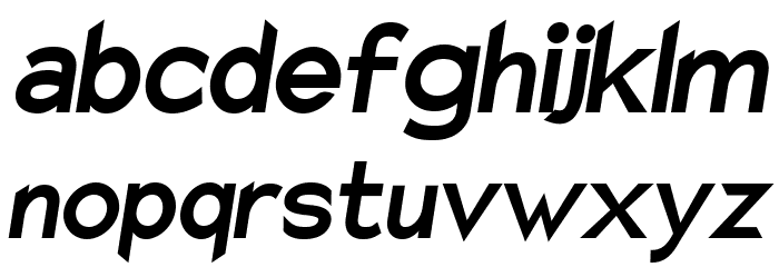 Charger Sport Black Narrow Oblique Font LOWERCASE