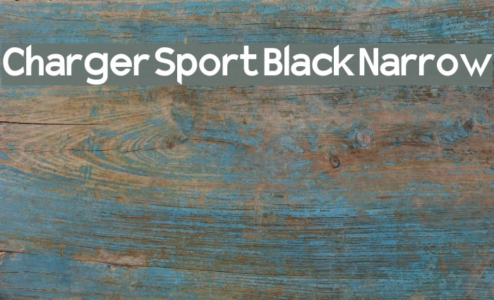 Charger Sport Black Narrow Font examples