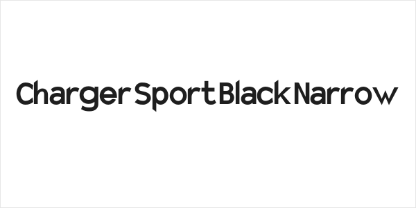 Charger Sport Black Narrow Logo