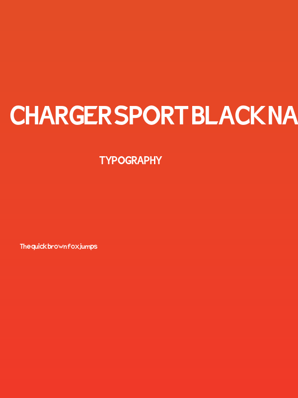 Charger Sport Black Narrow Poster