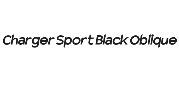Charger Sport Black Oblique Logo