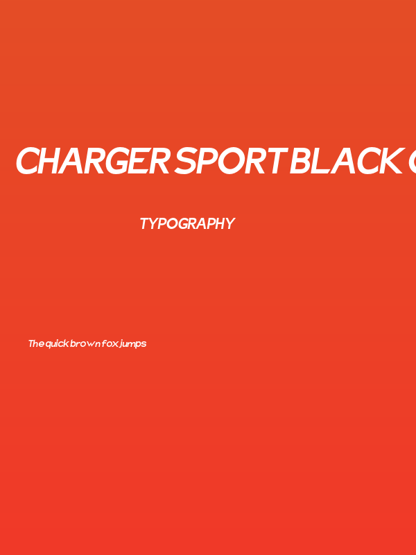 Charger Sport Black Oblique Poster