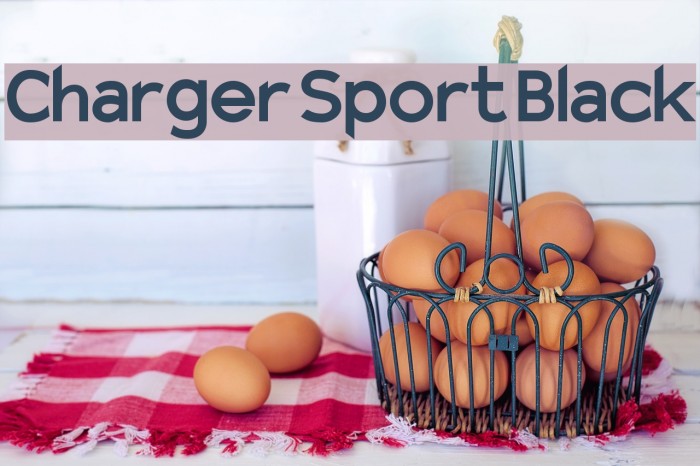 Charger Sport Black Font examples