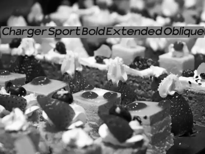 Charger Sport Bold Extended Oblique Font examples