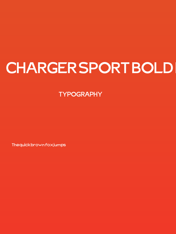 Charger Sport Bold Extended Poster
