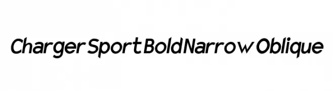 Charger Sport Bold Narrow Oblique  Fuentes Gratis Descargar