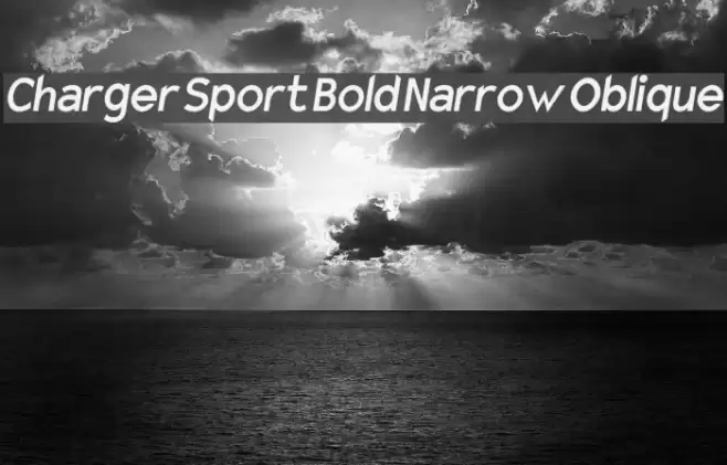 Charger Sport Bold Narrow Oblique examples