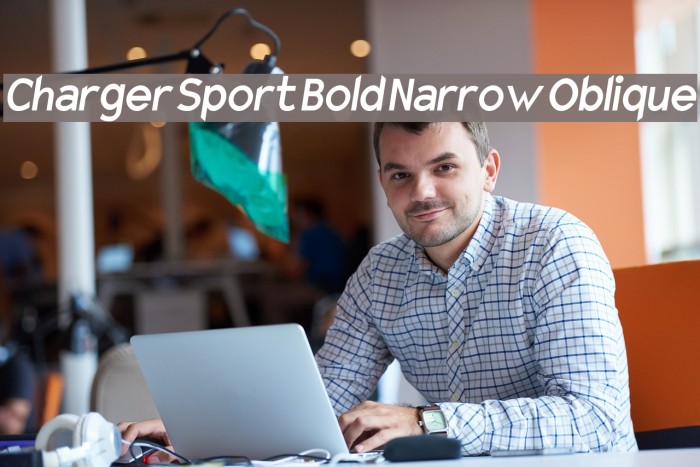 Charger Sport Bold Narrow Oblique Font examples