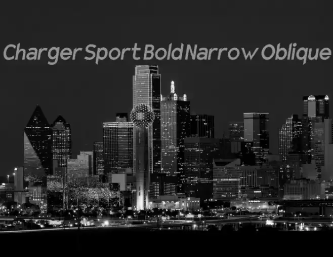 Charger Sport Bold Narrow Oblique examples