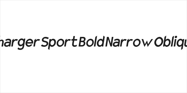 Charger Sport Bold Narrow Oblique Logo