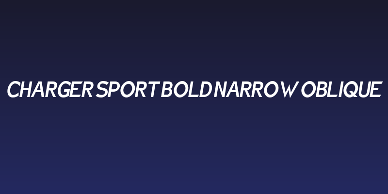 Charger Sport Bold Narrow Oblique Social Header