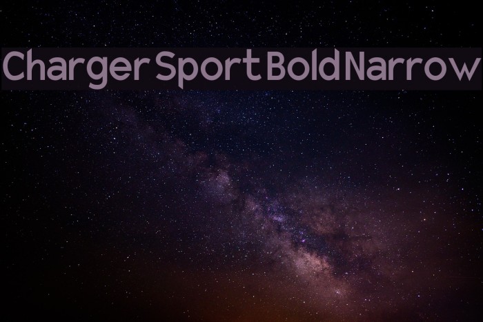 Charger Sport Bold Narrow Font examples