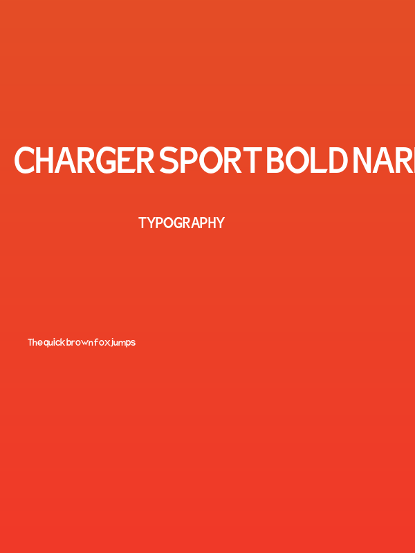Charger Sport Bold Narrow Poster