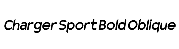 Charger Sport Bold Oblique Font