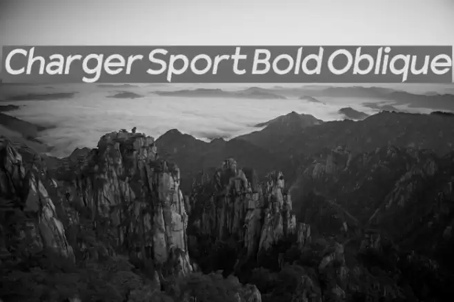 Charger Sport Bold Oblique Font examples