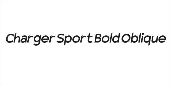 Charger Sport Bold Oblique Logo