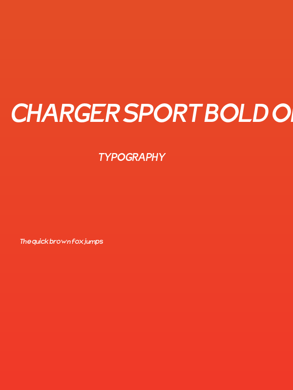Charger Sport Bold Oblique Poster