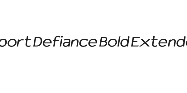 Charger Sport Defiance Bold Extended Oblique Logo