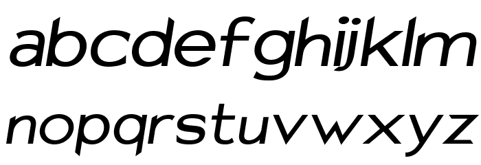 Charger Sport Defiance Bold Extended Oblique Font LOWERCASE