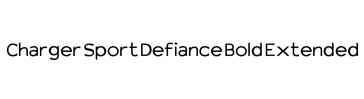 Charger Sport Defiance Bold Extended Font