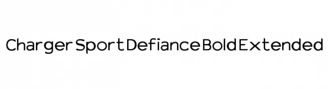 Charger Sport Defiance Bold Extended  Frei Schriftart Herunterladen