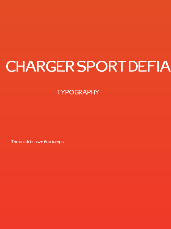 Charger Sport Defiance Bold Extended Poster