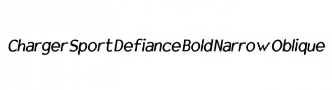 Charger Sport Defiance Bold Narrow Oblique  font caratteri gratis