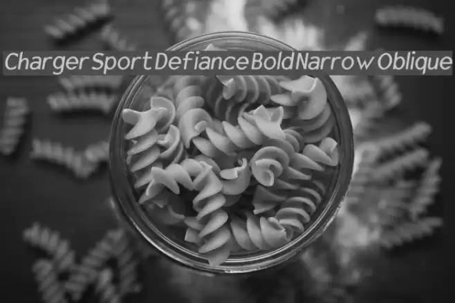 Charger Sport Defiance Bold Narrow Oblique Caratteri examples