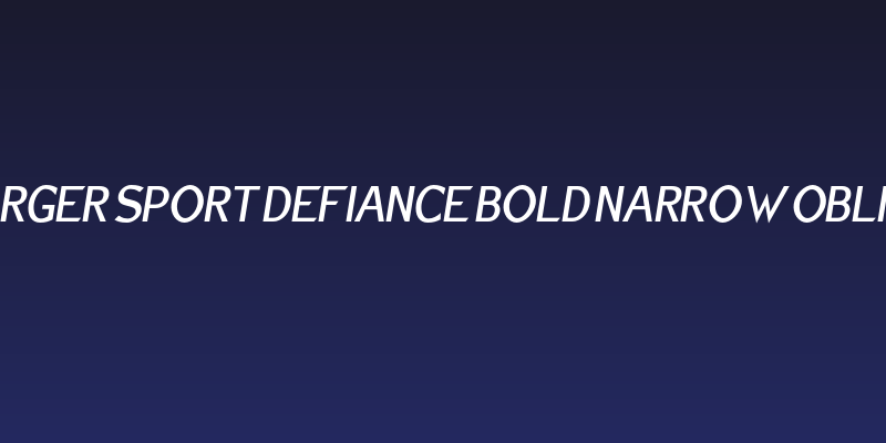 Charger Sport Defiance Bold Narrow Oblique Social Header