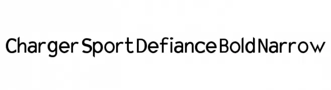 Charger Sport Defiance Bold Narrow  Frei Schriftart Herunterladen