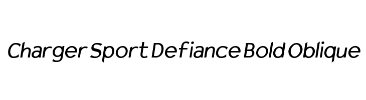 Charger Sport Defiance Bold Oblique Font