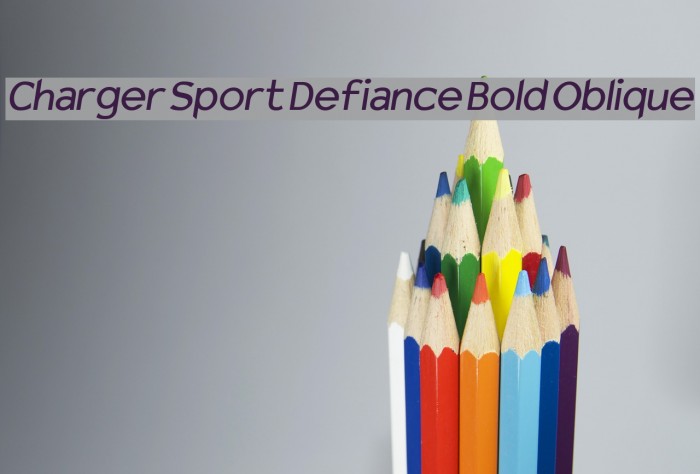 Charger Sport Defiance Bold Oblique Font examples