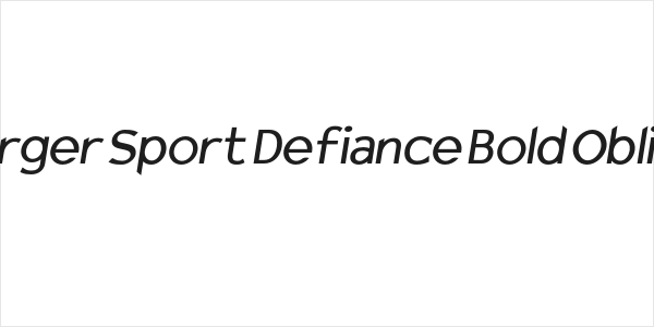 Charger Sport Defiance Bold Oblique Logo