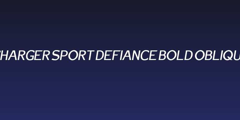 Charger Sport Defiance Bold Oblique Social Header