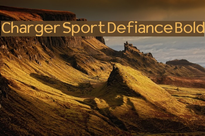 Charger Sport Defiance Bold Font examples