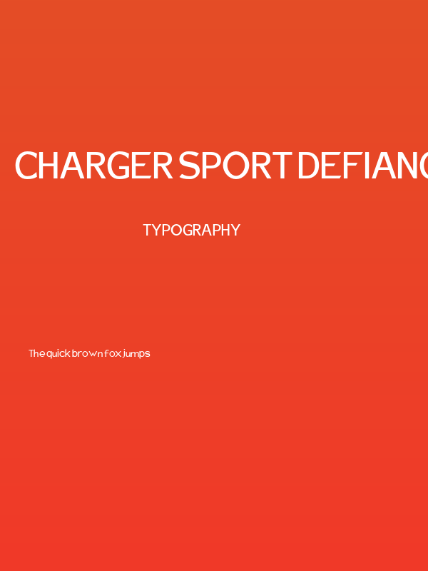 Charger Sport Defiance Bold Poster