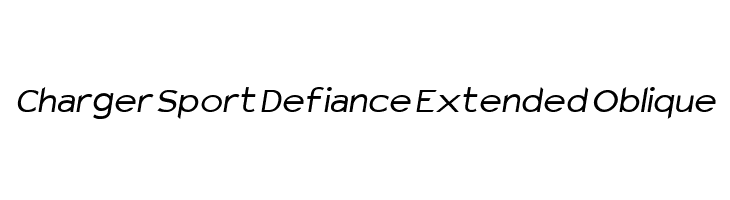 Charger Sport Defiance Extended Oblique Font