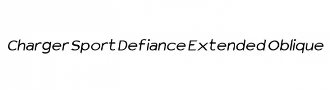 Charger Sport Defiance Extended Oblique  Frei Schriftart Herunterladen