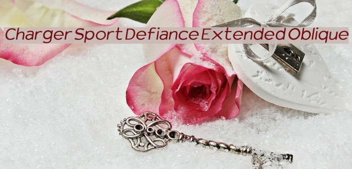 Charger Sport Defiance Extended Oblique Font examples