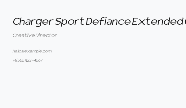 Charger Sport Defiance Extended Oblique Business Card