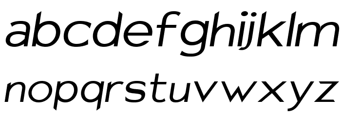Charger Sport Defiance Extended Oblique Font LOWERCASE